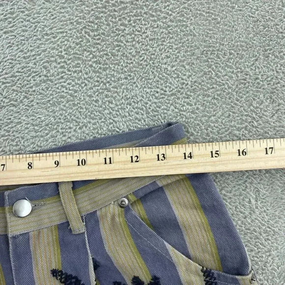 Kimchi Blue Urban Outfitters Embroidered Jeans Womens 4 Tan Blue 21 - Picture 5 of 10